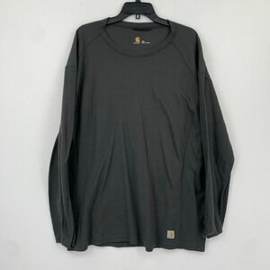 Carhartt Force Thermal Shirt‎ Gray Mens 4XL Cotton Blue Collar Winter Work Job